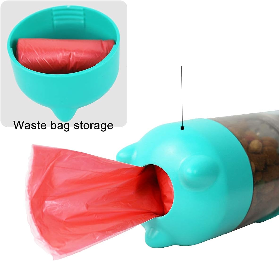 Vista 3 de Bebedero para Perro 4 en 1 500ml - color: Rosado